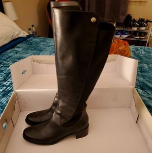 Women's size 7.5 wide calf black leather boots